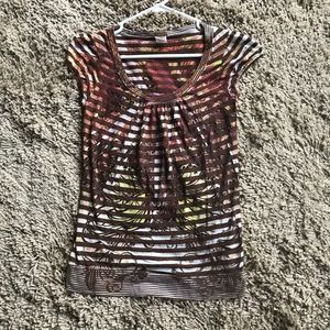 Daytrip Cap Sleeve Striped Top